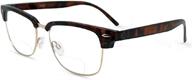 metal clear bifocal reading glasses with semi rimless design logo