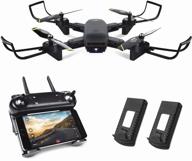 📷 kyerivs dual camera foldable drone with live video, fpv wifi quadcopter + extra battery - altitude hold, one key take off/landing, 360° flip, app control - 720p hd cameras logo