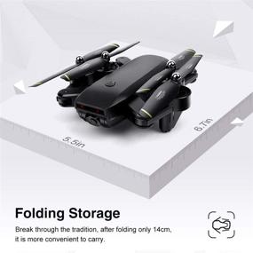 img 3 attached to 📷 Kyerivs Dual Camera Foldable Drone with Live Video, FPV WiFi Quadcopter + Extra Battery - Altitude Hold, One Key Take Off/Landing, 360° Flip, APP Control - 720P HD Cameras