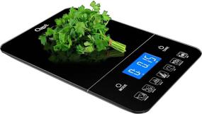 img 1 attached to 🍽 Ozeri ZK19 Touch III 10 kg Digital Kitchen Scale with Calorie Counter, 22 lb, Black: Accurate and Efficient Food Measurement Companion