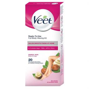 img 4 attached to Veet Full Body Waxing Kit Shave & Hair Removal for Men's