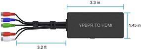 img 1 attached to Высоко четкое преобразователь YPbPr в HDMI: Смотрите видео разрешением 1080P с ясностью звука на новом телевизоре с поддержкой HD и проекторе