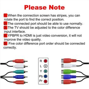 img 3 attached to Высоко четкое преобразователь YPbPr в HDMI: Смотрите видео разрешением 1080P с ясностью звука на новом телевизоре с поддержкой HD и проекторе