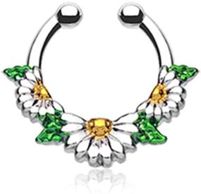 img 1 attached to Covet Jewelry Daisy Garden Septum