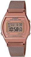 часы casio men's vintage rose gold tone stainless steel mesh band classic lcd digital watch - модель b640wmr-5av. логотип