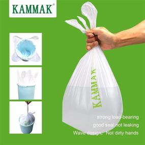 img 3 attached to 🗑️ KAMMAK Small Trash Bags Wave 4 Gallon - Ideal for Bathroom, Bedroom, Office, Car, Kitchen, Home (80 Count)