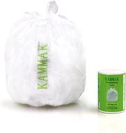 🗑️ kammak small trash bags wave 4 gallon - ideal for bathroom, bedroom, office, car, kitchen, home (80 count) logo