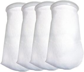 img 3 attached to 🔍 4-Pack of 7-Inch 200 Micron Ring Filter Socks - Aquarium Felt Filter Bags - 7x16 Inches - Compatible with Eshopps - AM BRAND