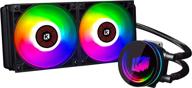 💡 kediers 240мм aio rgb водяное охлаждение процессора с вращающимся дизайном "бесконечное зеркало", rgb-разъемом, 120мм радиатором, rgb-вентиляторами, синхронизацией с материнской платой и интеллектуальным контролем температуры. логотип