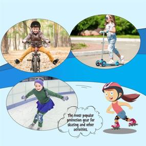 img 2 attached to 🛹 JBM Kids Skating Protective Gear Set: Bike Helmet, Knee Pads, Elbow Pads, Wrist Guards - Ultimate Safety Kit for Roller Skating, Cycling, Skateboarding & More