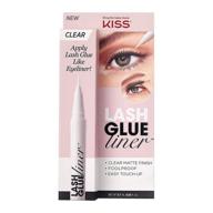 ✨ kiss clear lash glueliner - felt-tip eyelash adhesive with clear matte finish for foolproof application and easy touch-up - 0.02 oz. logo