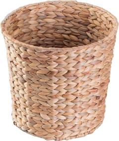 img 2 attached to 🗑️ Versatile Round Water Hyacinth Waste Basket - Ideal for Bathrooms, Bedrooms, and Offices