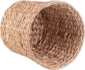 img 1 attached to 🗑️ Versatile Round Water Hyacinth Waste Basket - Ideal for Bathrooms, Bedrooms, and Offices