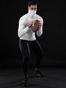 img 1 attached to DRSKIN Men's Turtleneck Compression Shirt Top with Long Sleeves - Sports Baselayer for Running, Thermal Heat, and Wintergear