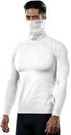 drskin men's turtleneck compression shirt top with long sleeves - sports baselayer for running, thermal heat, and wintergear logo