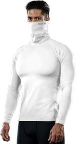 img 4 attached to DRSKIN Men's Turtleneck Compression Shirt Top with Long Sleeves - Sports Baselayer for Running, Thermal Heat, and Wintergear