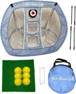 ⛳ shot shaver golf chipping net set with turf hitting mat, practice balls - complete backyard & indoor/outdoor golf game with swing net logo