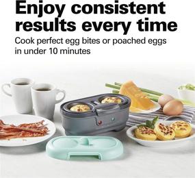 img 1 attached to 🍳 Teal Hamilton Beach Electric Egg Bites Cooker & Poacher with Removable Nonstick Tray - Makes 2 Eggs in Under 10 Minutes (25506)