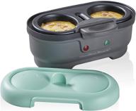 🍳 teal hamilton beach electric egg bites cooker & poacher with removable nonstick tray - makes 2 eggs in under 10 minutes (25506) логотип