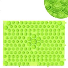 img 1 attached to 🦶 Revitalize Your Feet with YOBEYI Foot Massage Mat - Acupressure, Reflexology, and Comfort Combined in this Green Anti-Slip Mat for Bathroom, Yoga, and Outdoor Activities (2 PCS)