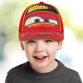 img 3 attached to 🧢 Disney Toddler Baseball Hat - Lightning McQueen Kids Cap for Boys Ages 2-7 - Washed Sunhat