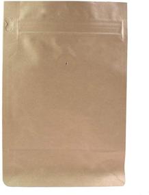 img 3 attached to ☕ Resealable Zipper Box Pouch Coffee Bag with Valve - AwePackage 12 oz, Flat Bottom Pull Tab, Kraft Wide (Pack of 50)