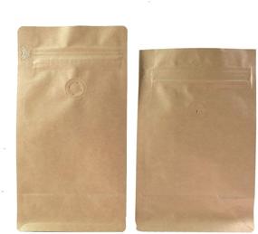 img 1 attached to ☕ Resealable Zipper Box Pouch Coffee Bag with Valve - AwePackage 12 oz, Flat Bottom Pull Tab, Kraft Wide (Pack of 50)