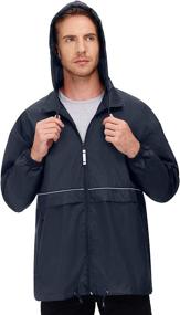 img 2 attached to Waterproof Raincoat with Hood for Men: Ideal Rain Jacket for Cycling, Running, Hiking & More