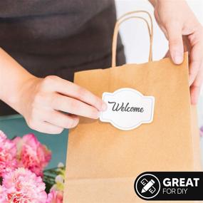 img 1 attached to 🛍️ 30pcs Premium Kraft Paper Bags With Handles Bulk - 9”x5”x11.5” Ideal for Party, Retail, Packaging, Merchandise, Grocery, Home Business, Craft, DIY, Gifts - Welcome Bags in Brown