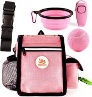 glifmeey pet training kit bag - dog treat pouch with magnetic closure, shoulder straps, and foldable bowls. includes clickers, training balls, and convenient storage for pet toys and kibbles. logo