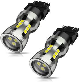 img 4 attached to 💡 SEALIGHT 3157 LED Bulbs for Brake and Backup Lights - 6000K 3000Lumens, Super Bright - 3156 LED Reverse Tail Lights, Turn Signal LED - 3056 3156 3057 3157 LED Bulbs, Pack of 2