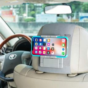 img 2 attached to Universal Car Mount Holder for Tablets & Phones - Gray, Compatible with 5 to 10.5 Inch Screens - SUNHOME