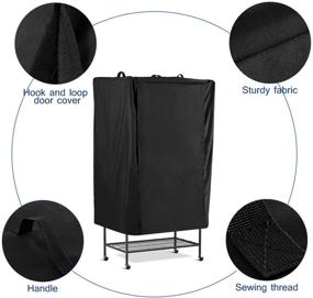 img 2 attached to 🦜 Keep Your Birds Comfortable at Night with the POPETPOP Universal Bird Parrot Cage Cover – Washable and Durable (Black)