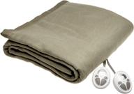 🛌 experience cozy nights with sunbeam's imperial nights comfortset digital controller heated electric full blanket in willow green logo