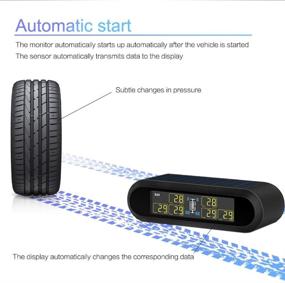 img 3 attached to 🚛 Onewell Беспроводная солнечная система наблюдения за давлением в шинах RV TPMS для автомобиля или грузовика с 6 датчиками | Оповещение в реальном времени, дисплей давления и температуры на ЖК-дисплее