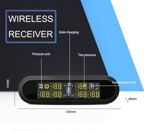 img 2 attached to 🚛 Onewell Беспроводная солнечная система наблюдения за давлением в шинах RV TPMS для автомобиля или грузовика с 6 датчиками | Оповещение в реальном времени, дисплей давления и температуры на ЖК-дисплее