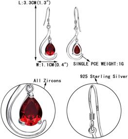 img 1 attached to 💎 Stunning EVER FAITH Sterling Silver Teardrop Dangle Earrings for Daily Glam