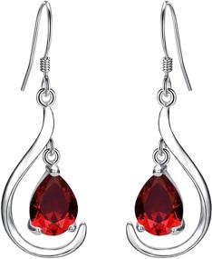 img 4 attached to 💎 Stunning EVER FAITH Sterling Silver Teardrop Dangle Earrings for Daily Glam