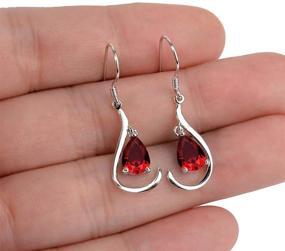 img 2 attached to 💎 Stunning EVER FAITH Sterling Silver Teardrop Dangle Earrings for Daily Glam