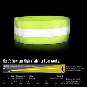 img 1 attached to Enhance Safety with VVS 4 Pack High Visibility Reflective Bands: Perfect for Cycling, Running, and More!