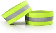 enhance safety with vvs 4 pack high visibility reflective bands: perfect for cycling, running, and more! logo