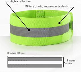 img 2 attached to Enhance Safety with VVS 4 Pack High Visibility Reflective Bands: Perfect for Cycling, Running, and More!