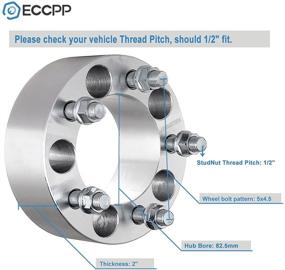 img 3 attached to 🔧 ECCPP 4X 5 Lug 5x114.3 Проставка под колеса 2" 5x4.5 до 5x4.5 82.5mm Крепление болтами 1/2"x20: Идеально подходит для моделей Mustang, Ranger, Crown Victoria, Explorer, Cherokee, Wrangler и Mercury Grand Marquis.