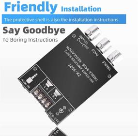 img 2 attached to DAMGOO Bluetooth 50W+50W Stereo Audio Amplifier Board: Wireless DIY Speakers with Treble and Bass Control, BT 5.0, AUX Inputs - Easy Installation, Password Free