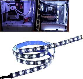 img 4 attached to 💡 Enhance Your PC Aesthetics with the DS PC LED Strip: Magnetic, White Lighting, 39 inch Length (S Series)