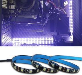 img 2 attached to 💡 Enhance Your PC Aesthetics with the DS PC LED Strip: Magnetic, White Lighting, 39 inch Length (S Series)