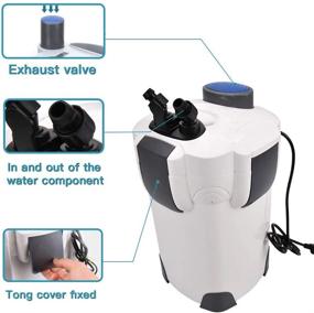 img 2 attached to Polar Aurora 3-Stage External Aquarium Filter: 265gph 🐠 Canister with Built-in Pump Kit – Efficient Water Filtration System