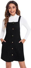 img 2 attached to 👗 Verdusa Women's Corduroy Pinafore Overall: Stylish Jumpsuits, Rompers & Overalls for Women