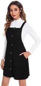 img 3 attached to 👗 Verdusa Women's Corduroy Pinafore Overall: Stylish Jumpsuits, Rompers & Overalls for Women