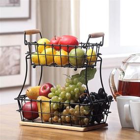 img 3 attached to 🧺 SunnyPoint Rectangular 2-Tier Countertop Basket